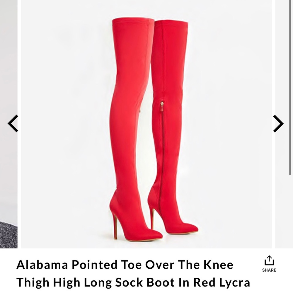 Red Thigh High Boots